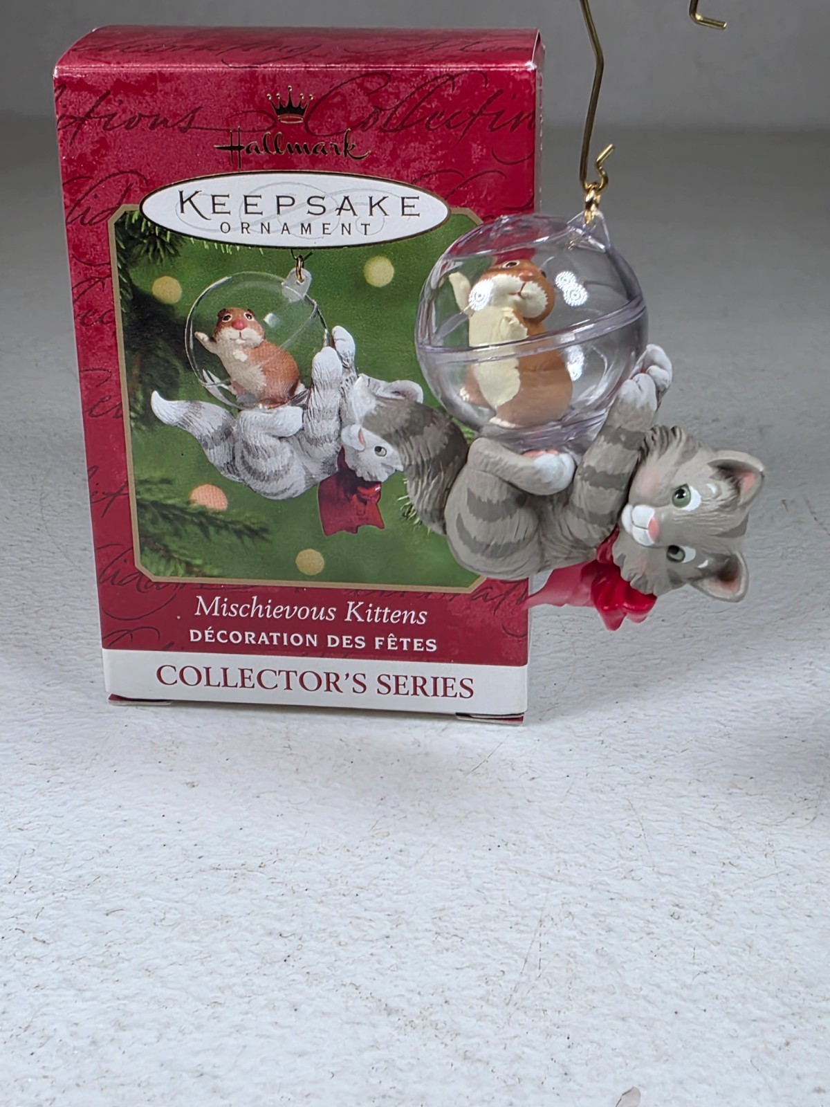 2001 Hallmark Mischievous Kittens Ornament Hamster Ball 3rd in Collector Series
