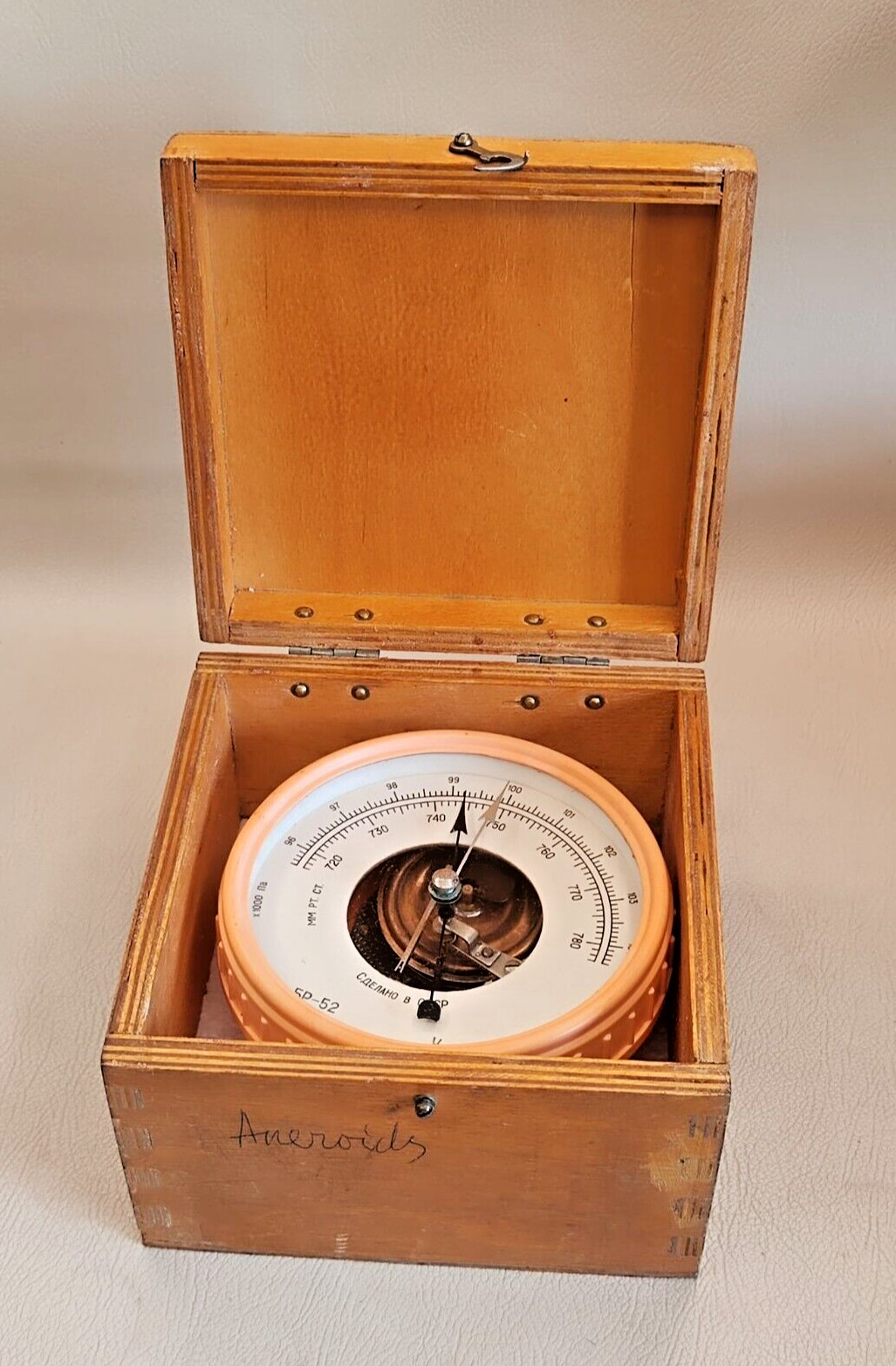 1982 Aneroid barometer BR-52. Unique number – 02