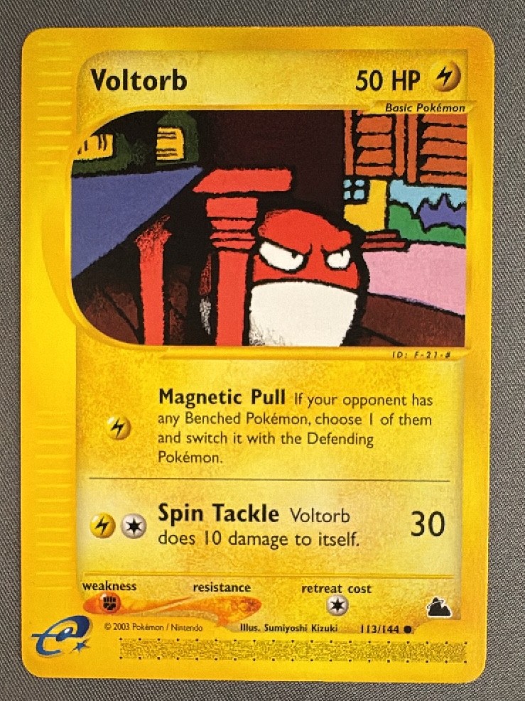 Voltorb – 113/144 – Near Mint Condition – Grade 8.7 Ai graded NM