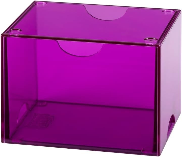 Dragon Shield Strongbox Deck Box Clear Purple, Holds 100+ Double Sleeved Cards,