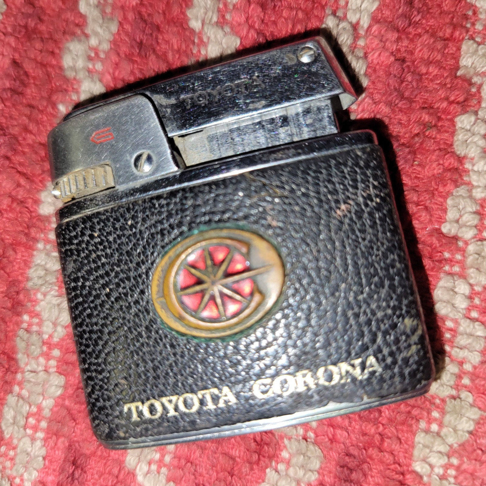Vintage Prince Butane Lighter “Leather” Toyota Corona Branded “E-Magnetic 101”