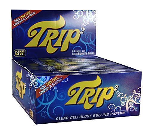 TRIP 2 KING SIZE Transparent Clear Cigarette Papers – 24 packs