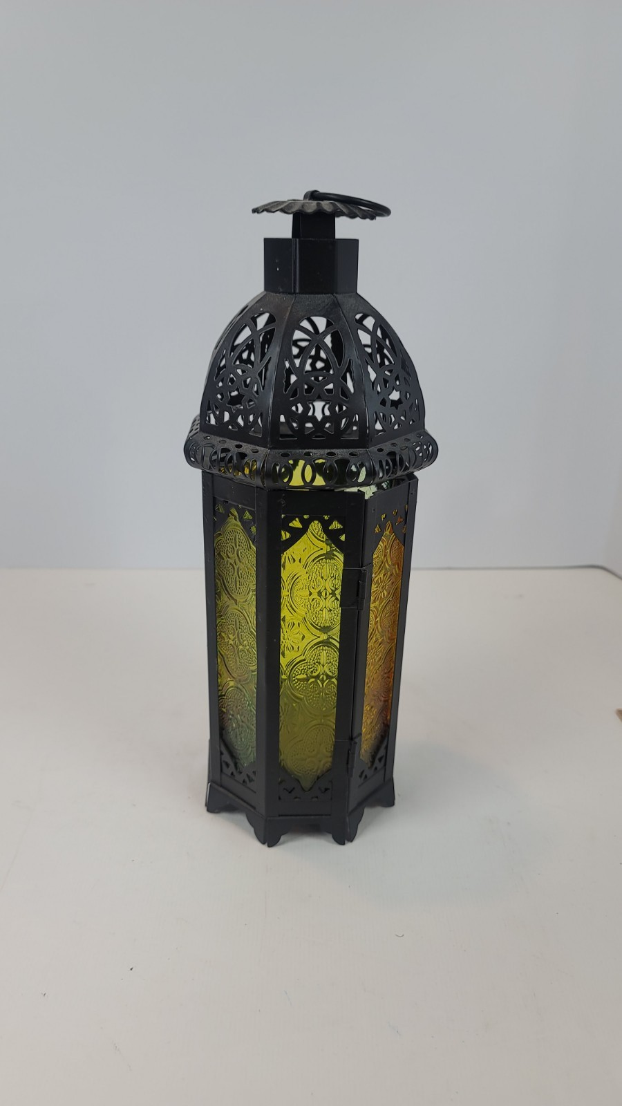11″ Moroccan Lanterns Decorative Indoor & Outdoor Vintage Candle Holder Black