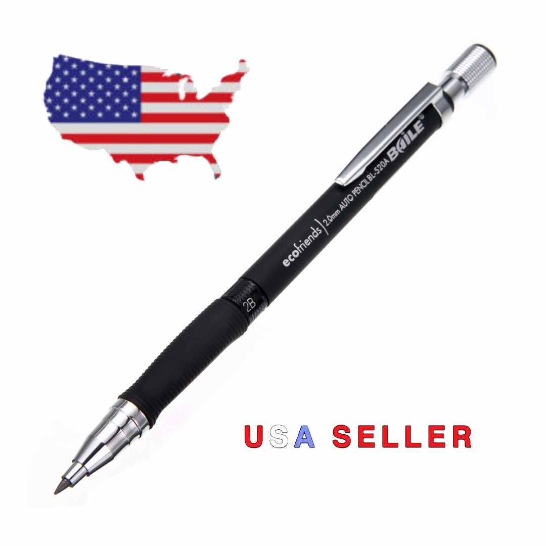 (5) 2.0mm Lead Holder Mechanical – Drafting Clutch Pencil crafts Carpenter 2mm