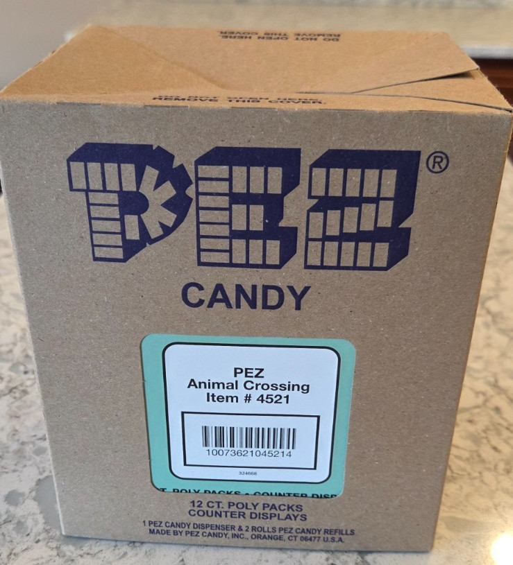 New PEZ Animal Crossing Counter Display 12 Poly Pack Assortment #4521 RARE