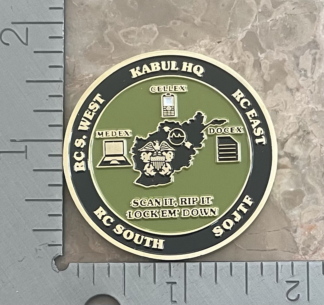 Tactical Document And Media Exploration, Kabul Afghanistan DOMEX Challenge Coin