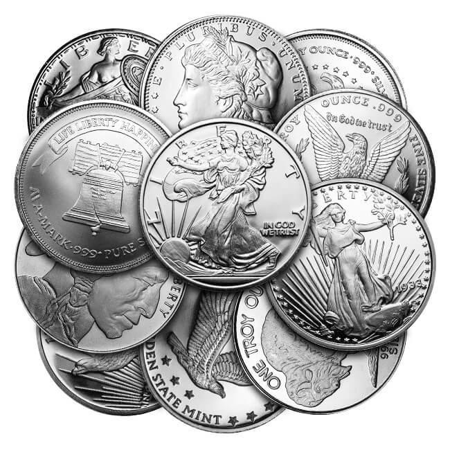 1 oz. Silver Round – Random Brand – Secondary Market – .999 Fine