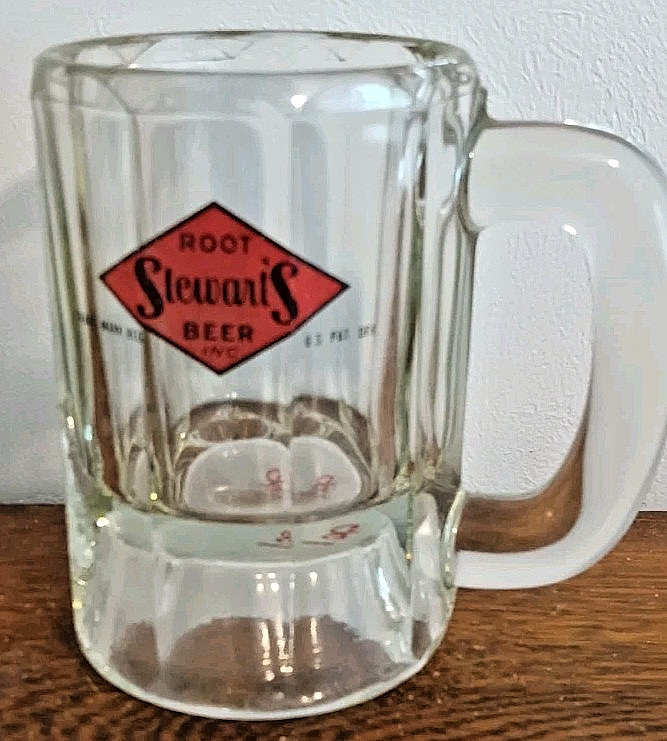 Stewart’s Drive In Mug Root Beer Vintage Glass 8 Ounces Restaurant