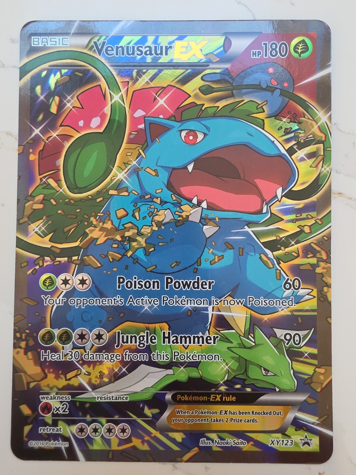 Pokemon Venusaur EX XY123 Ultra Rare Black Star Promo Pokémon TCG – Jumbo Size