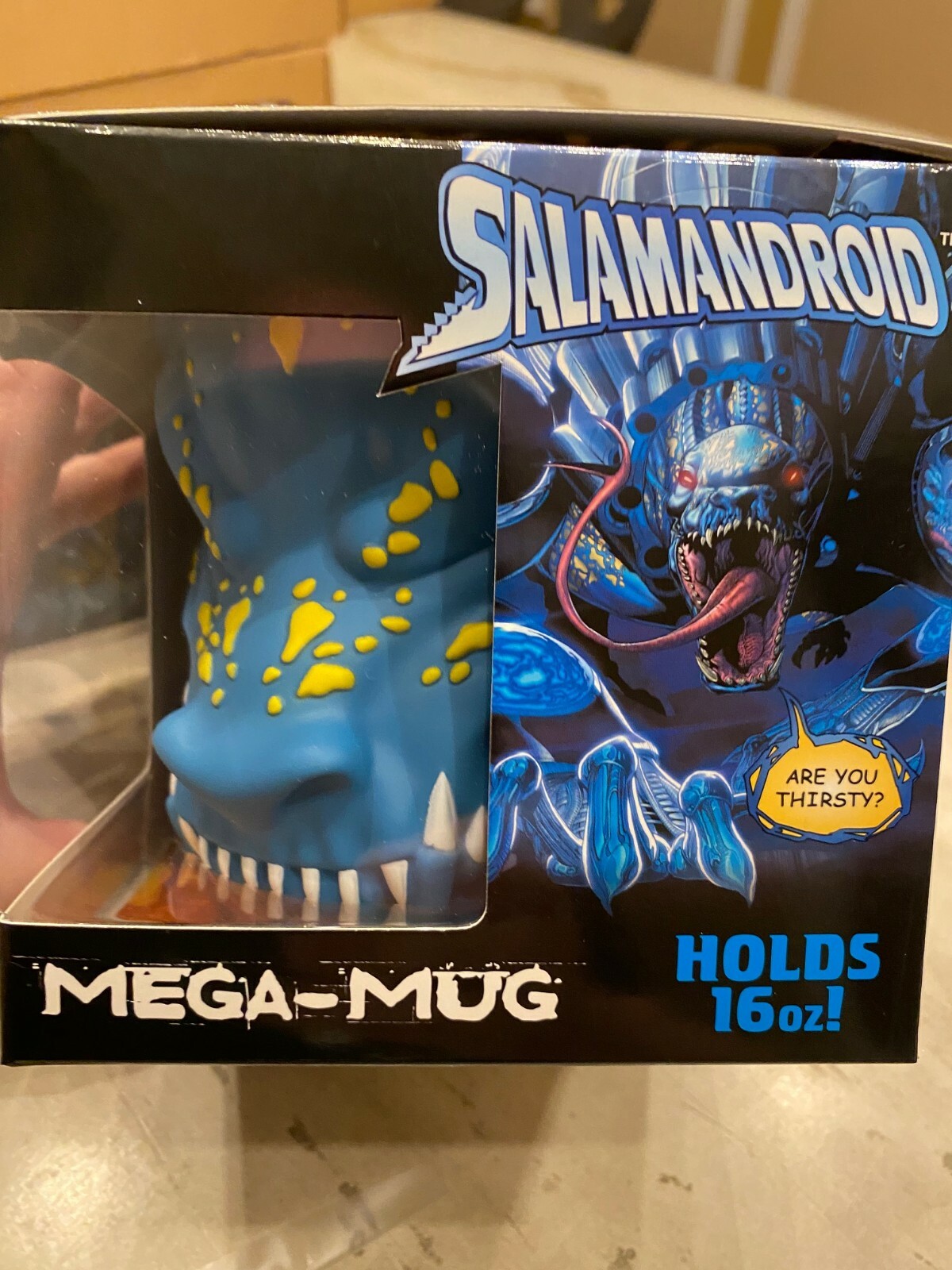 SALAMANDROID MEGA-MUG! 16 oz! eBay exclusive! ALL CAPS COMICS!