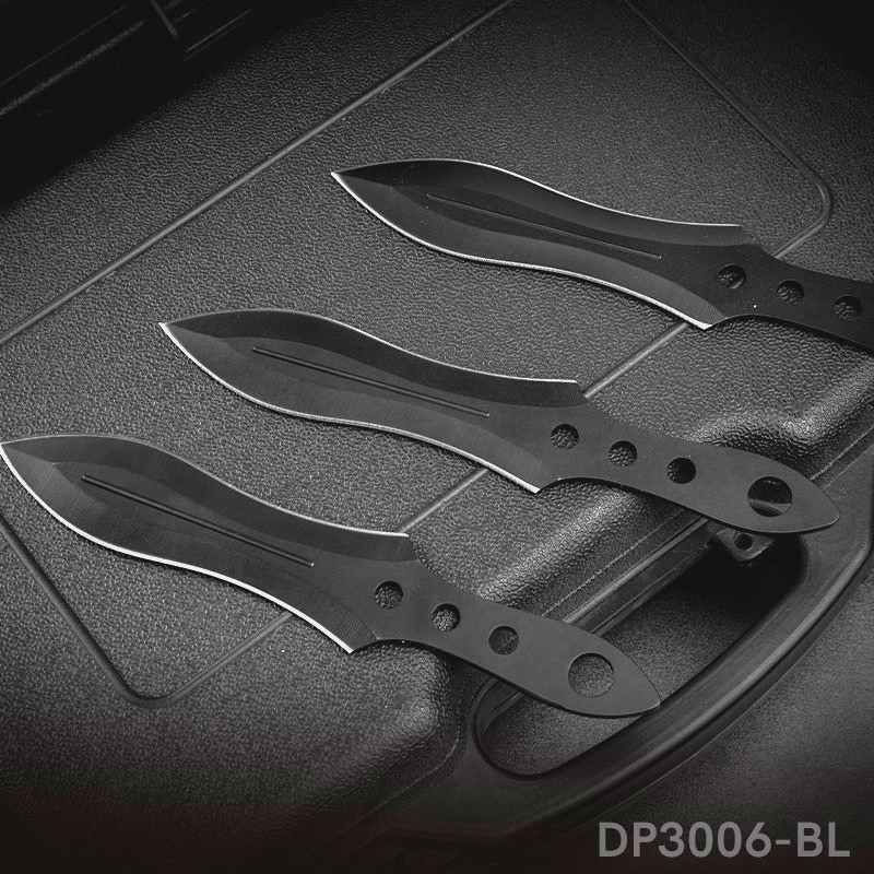 DISPATCH 3pc 8″ Stainless Steel Throwing Knives Set w/Sheath – Balanced Kunai