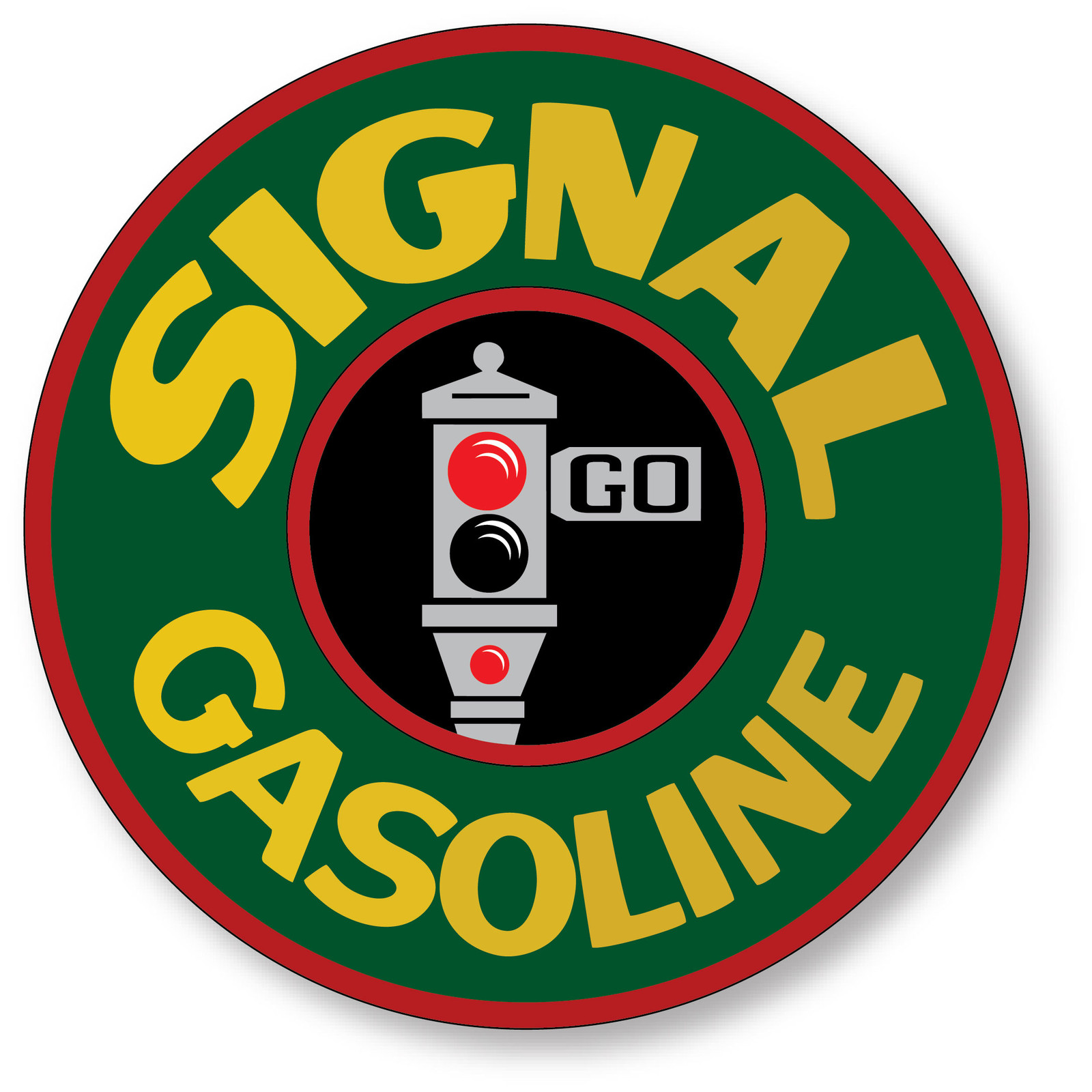 SIGNAL GASOLINE SUPER HIGH GLOSS OUTDOOR 4 INCH DECAL STICKER