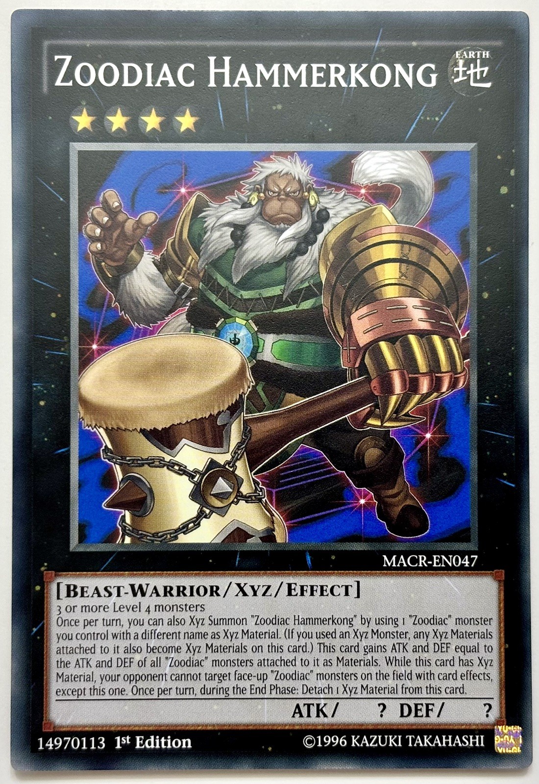 MACR-EN047 Zoodiac Hammerkong – Common 1st Edition Near Mint YuGiOh Card