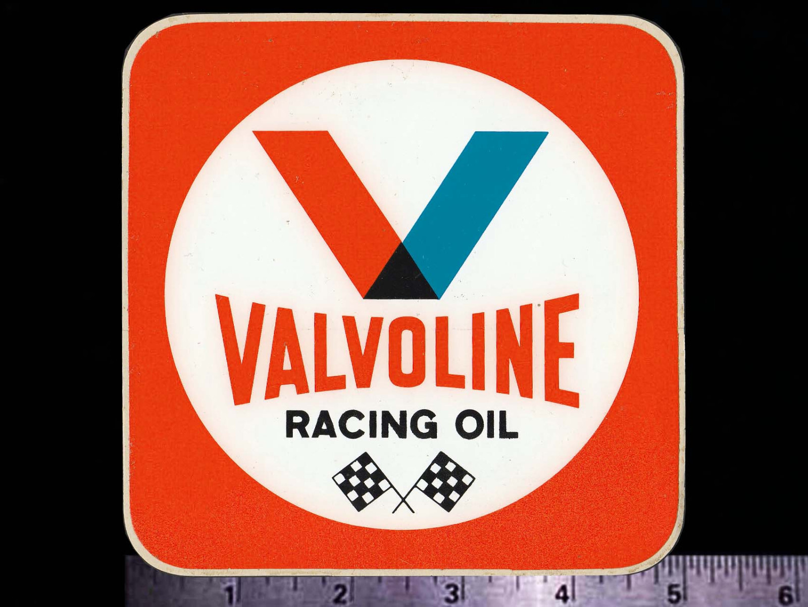 VALVOLINE Racing Oil – Original Vintage 1960’s 70’s Decal/Sticker – 5×5 Inch