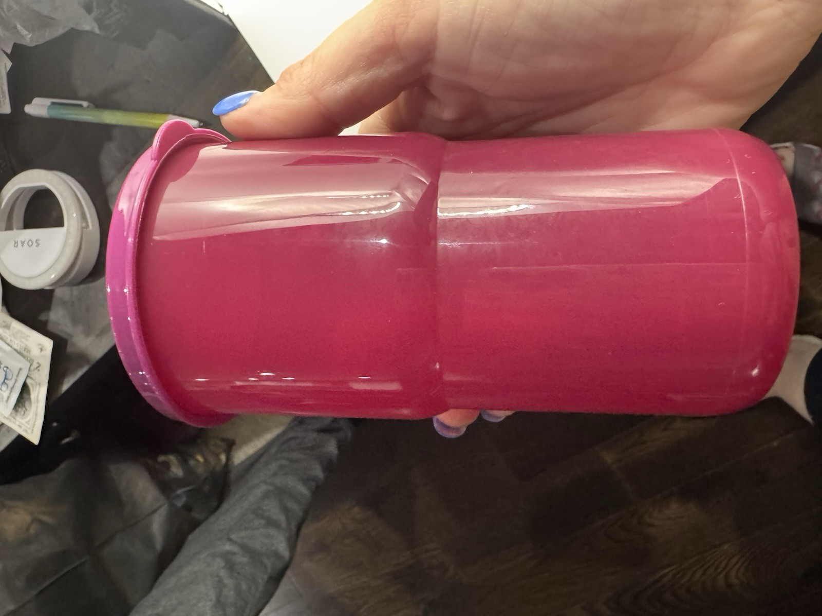 Tupperware Tabletop Stacking Tumblers Cups Set of 4 Purple Plum With Seals 12oz