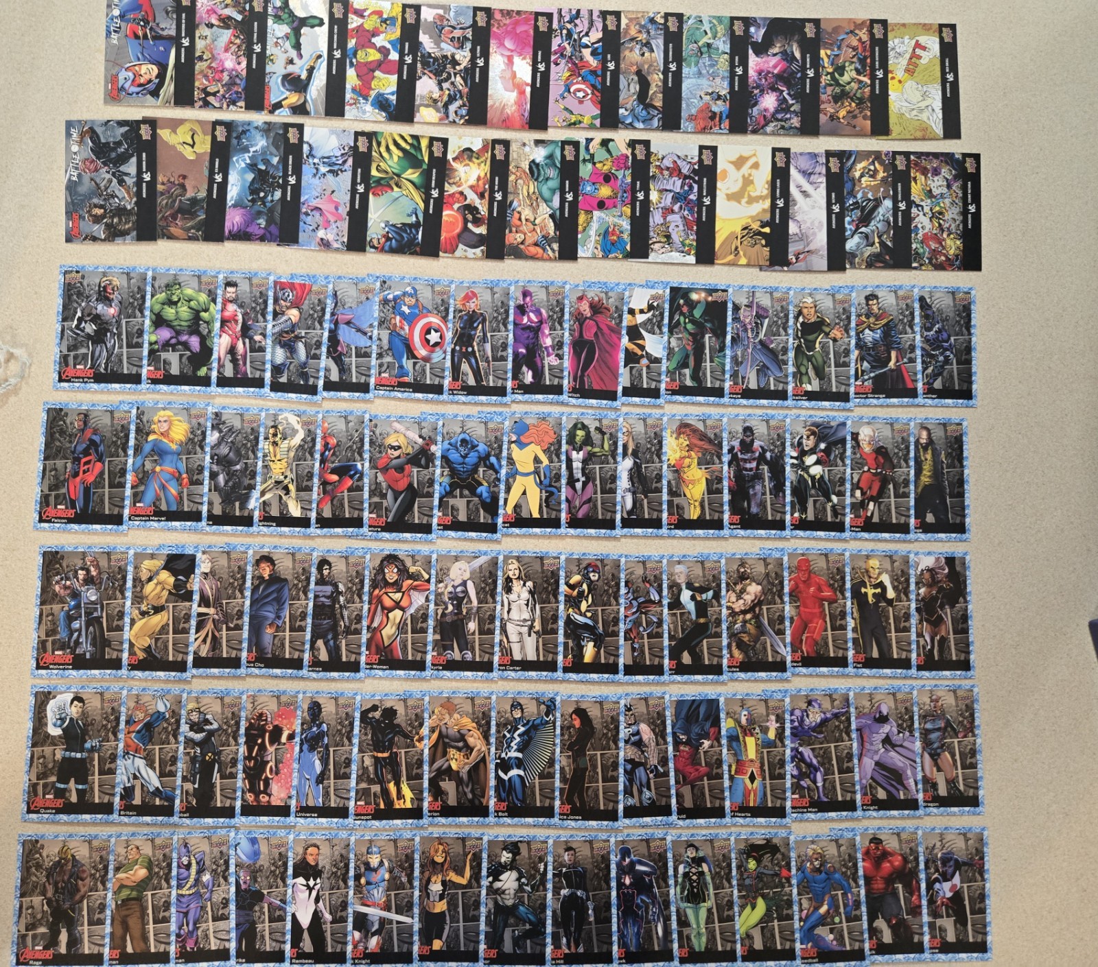 Upper Deck 2024 Marvel Avengers – Base Set + Battle Time (100 Cards Total)
