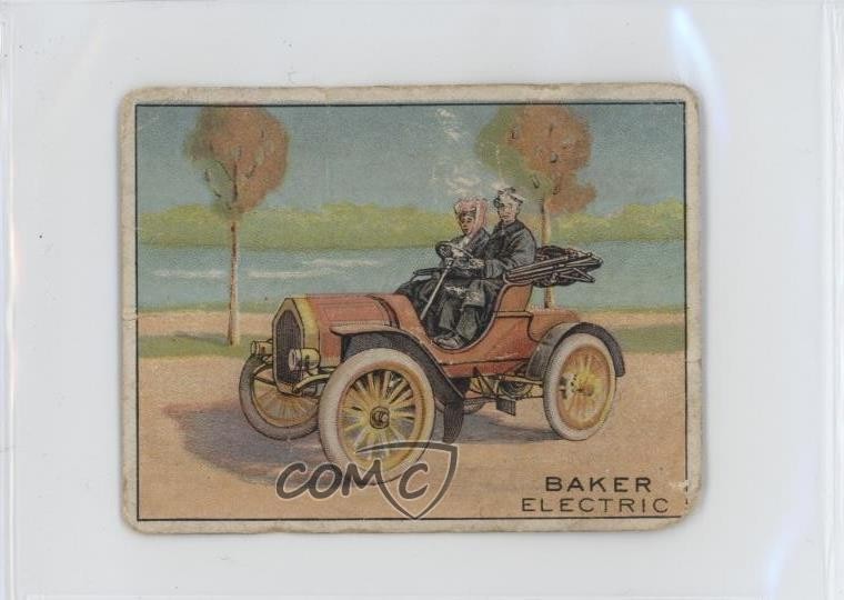 1910 Turkey Red Automobile Series Tobacco T37 Baker Electric 11bd