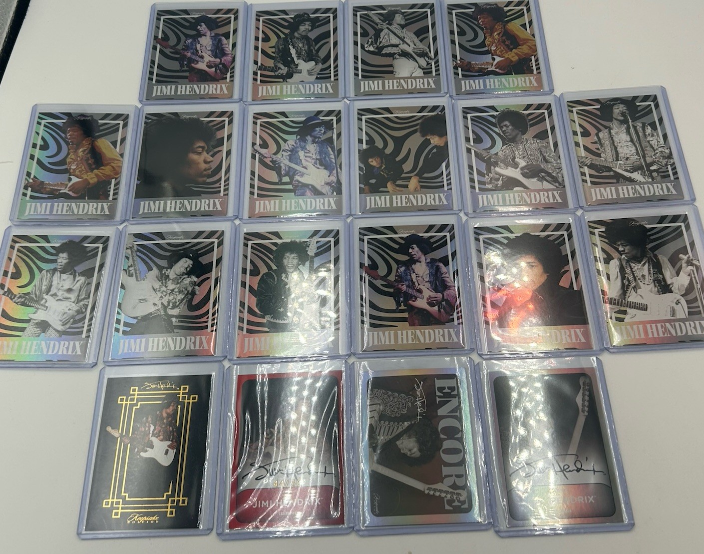 Jimi Hendrix Keepsake Card Lot 20 Holo Swirl inc Lasergraph #44 /50 Encore Foil