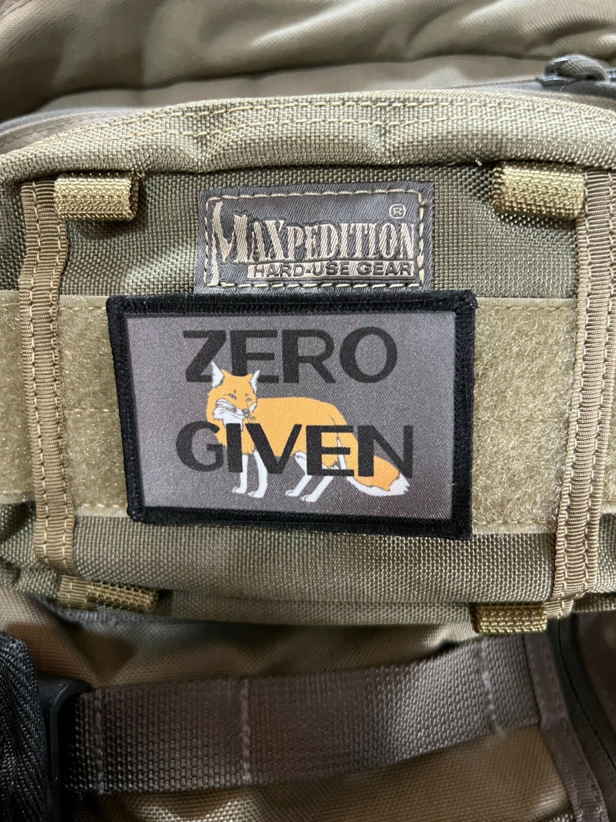 Zero FOX Given Morale Patch Tactical Military Army USA Flag Funny