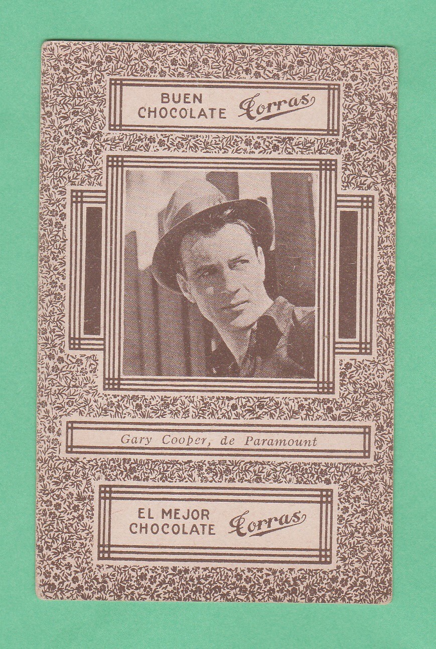 Gary Cooper 1930’s Torras Baraja Playing Film Card Rare Green