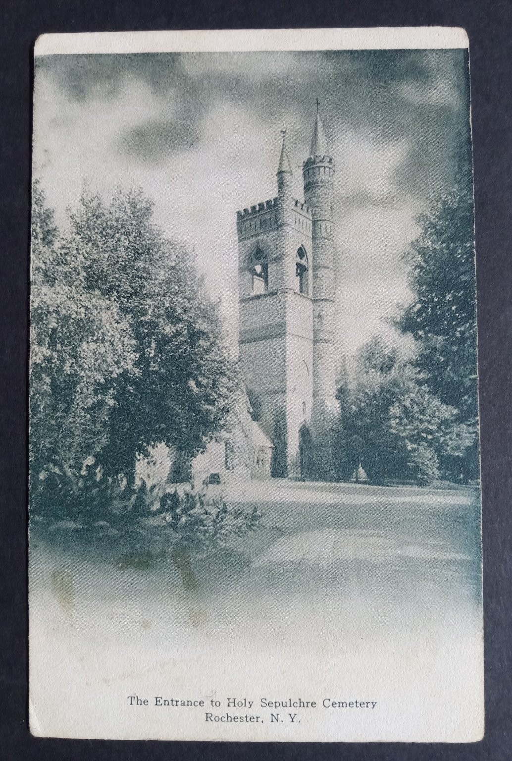 Holy Sepulchre Cemetery Rochester NY 1912 Entrance Tower Postcard