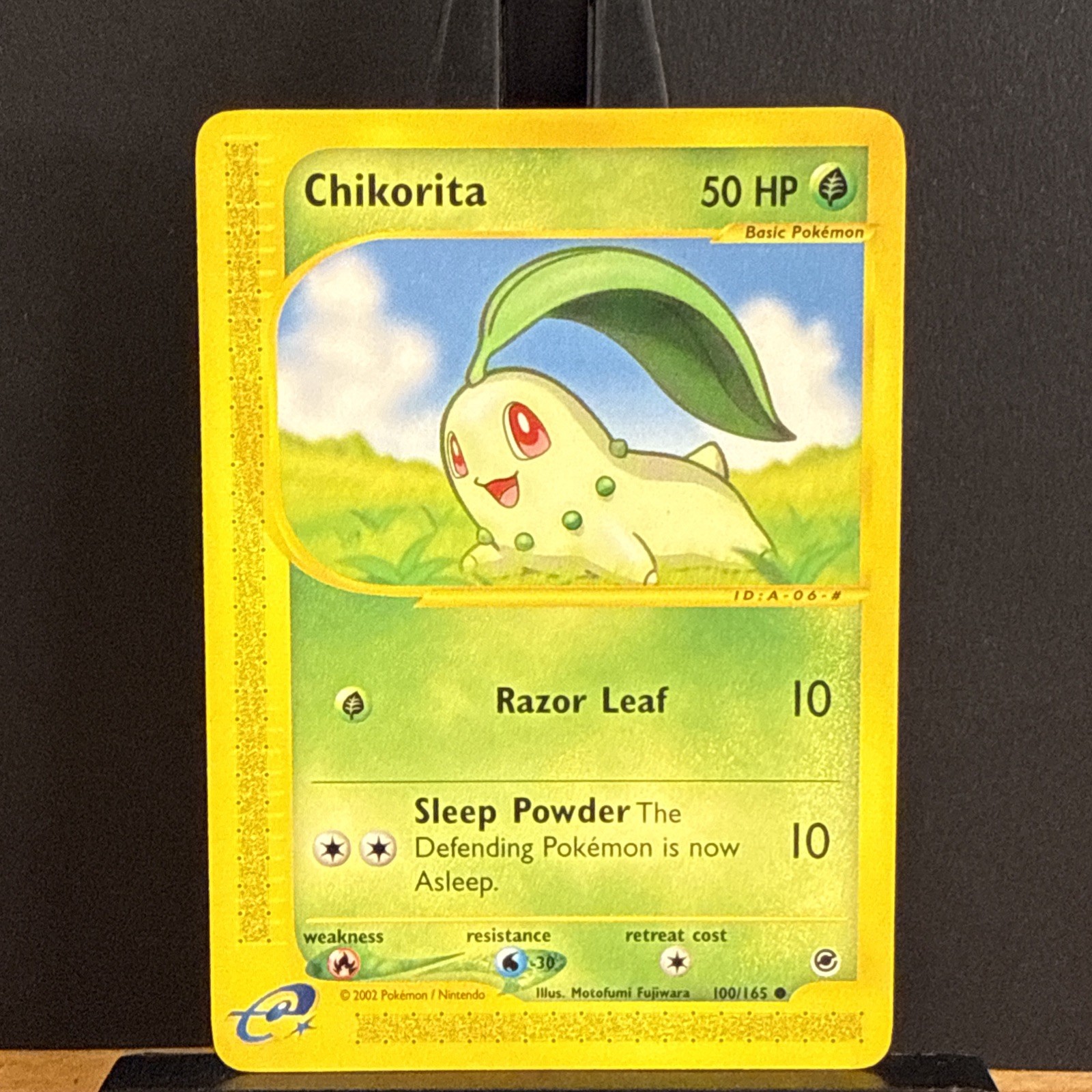 Chikorita 100/165 – Expedition Base – NM – Common – Vintage Pokémon – WOTC