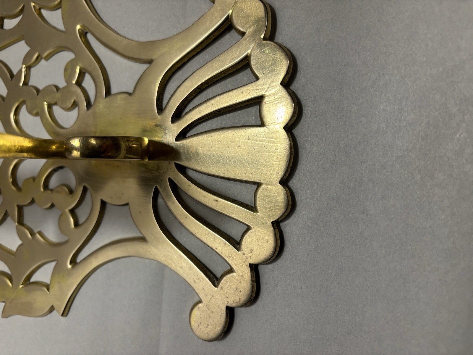 Vintage Baldwin Solid Polished Brass Gothic Candle Sconces Wall Decor Large