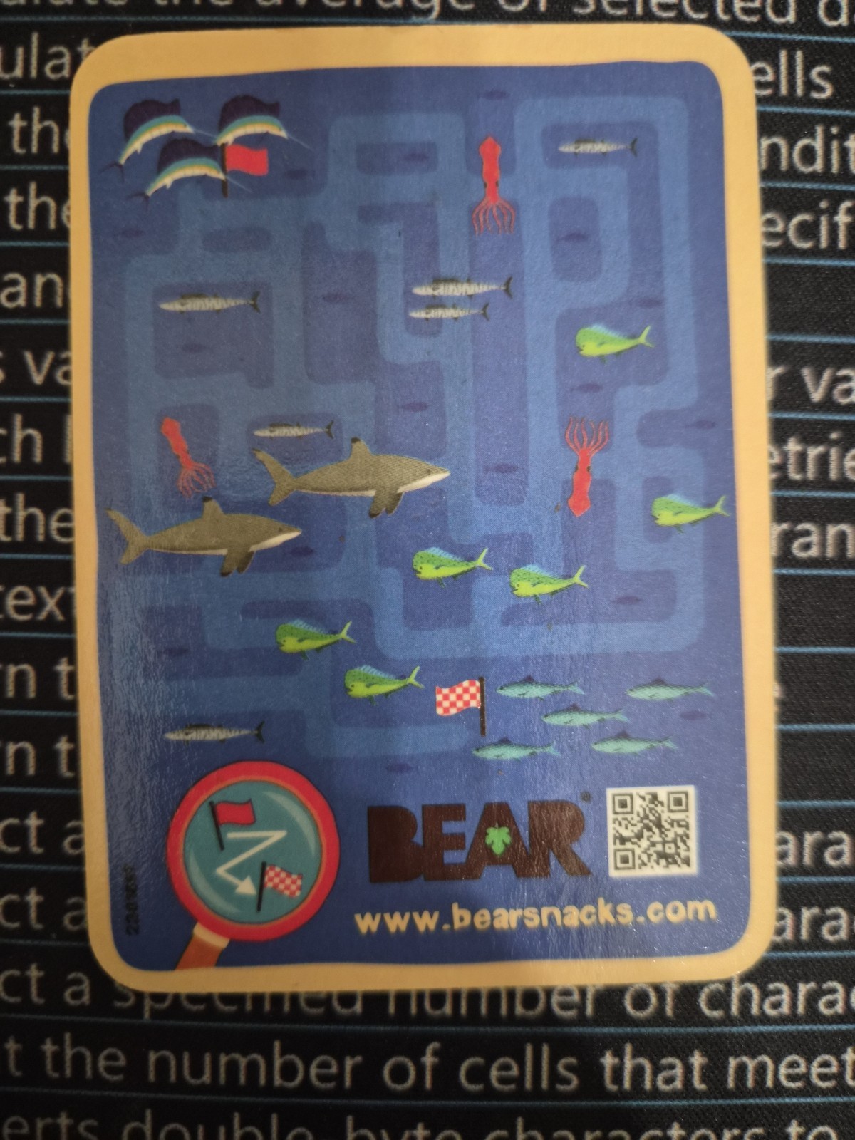 Sailfish Bear Snacks Fruit Roll Cards #51/60 Collectible Animal Trading Card