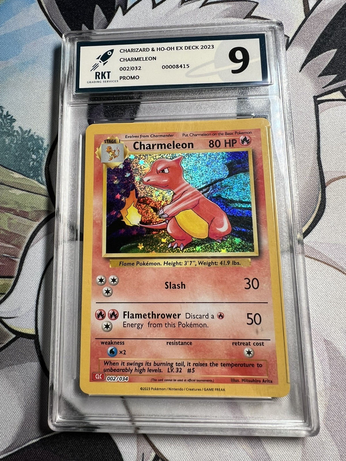 RKT 9 Pokemon Card Charmeleon 002/034 Pokemom Card Game Classic Graded ENGLISH
