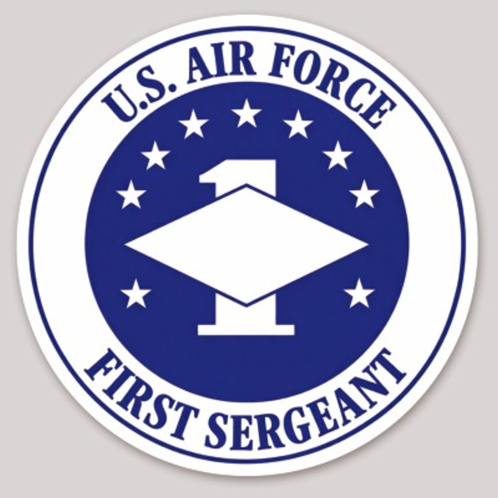US Air Force 1st First Sergeant Sticker 4×4 Inch Military Vinyl Decal USAF