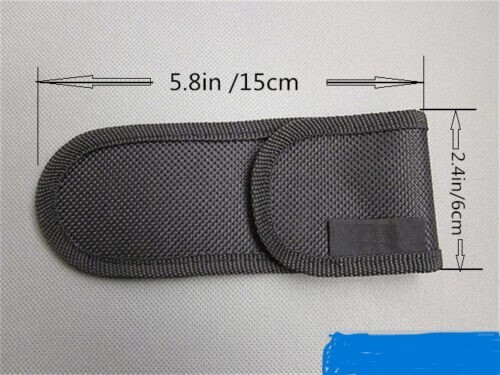 2 NEW Black Nylon Sheath For Folding Blade Pocket Knife Pouch Case Belt Loop S3