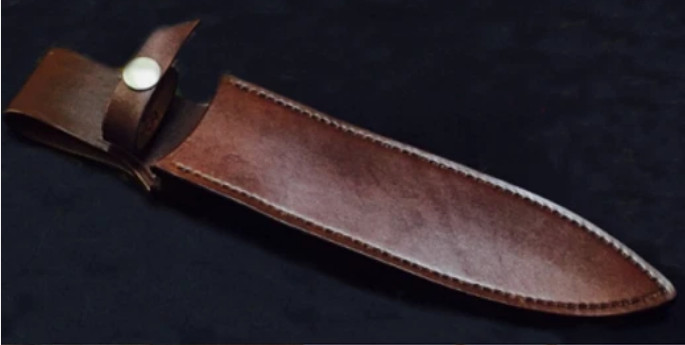 knife blade sheath cover dagger holster sleeve scabbard bag leather brown MY1