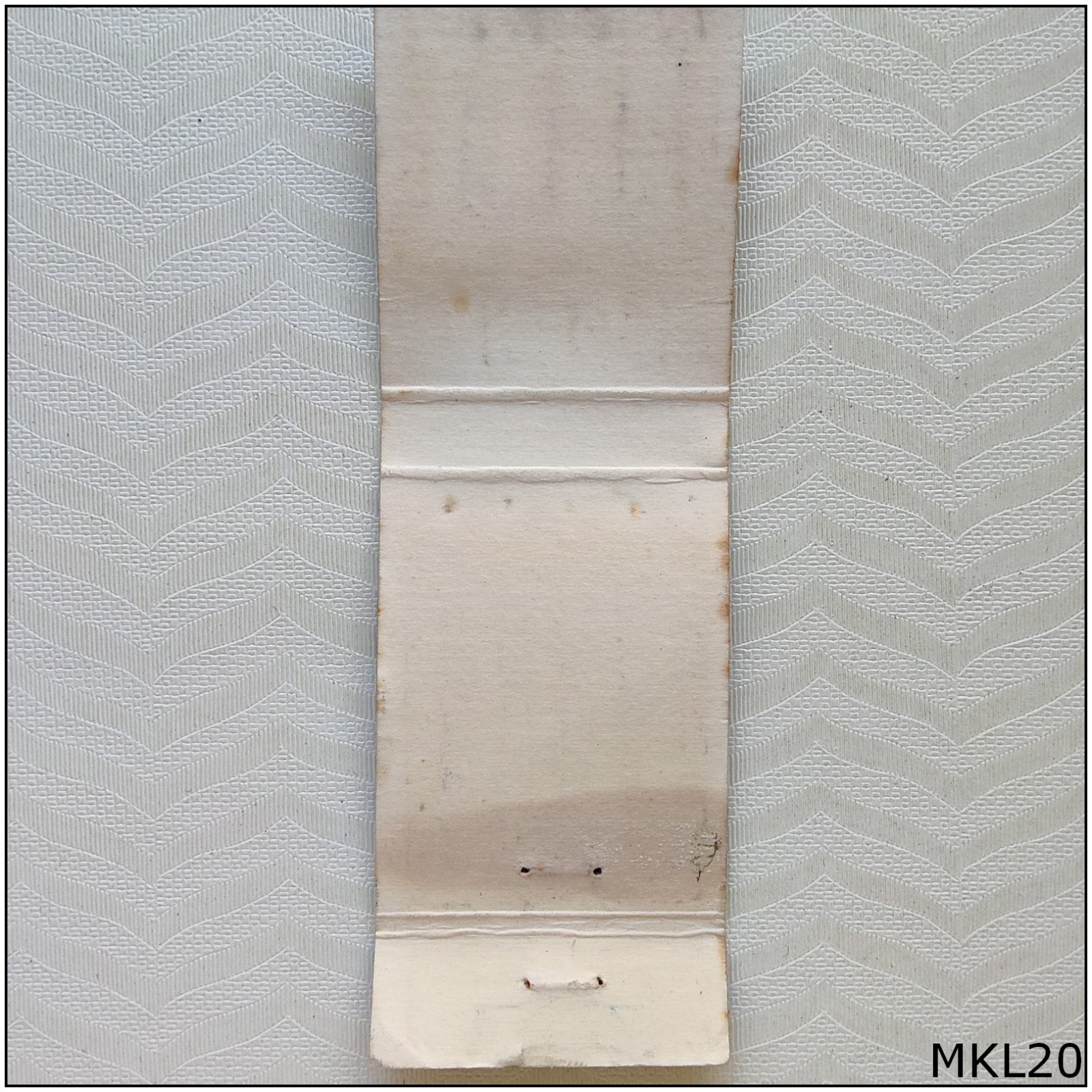 Schweppes Last The Whole Drink Through Cover Matchbook Label (MKL20)