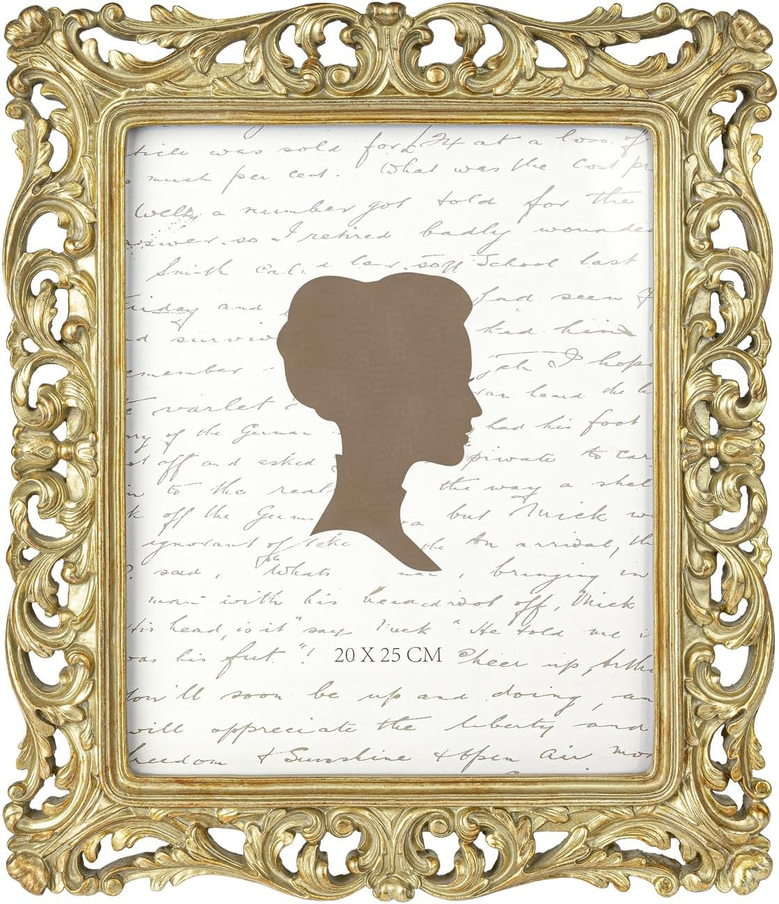 8X10 Inch Vintage Picture Frame, Elegant Antique Photo Frames with Glass Front,