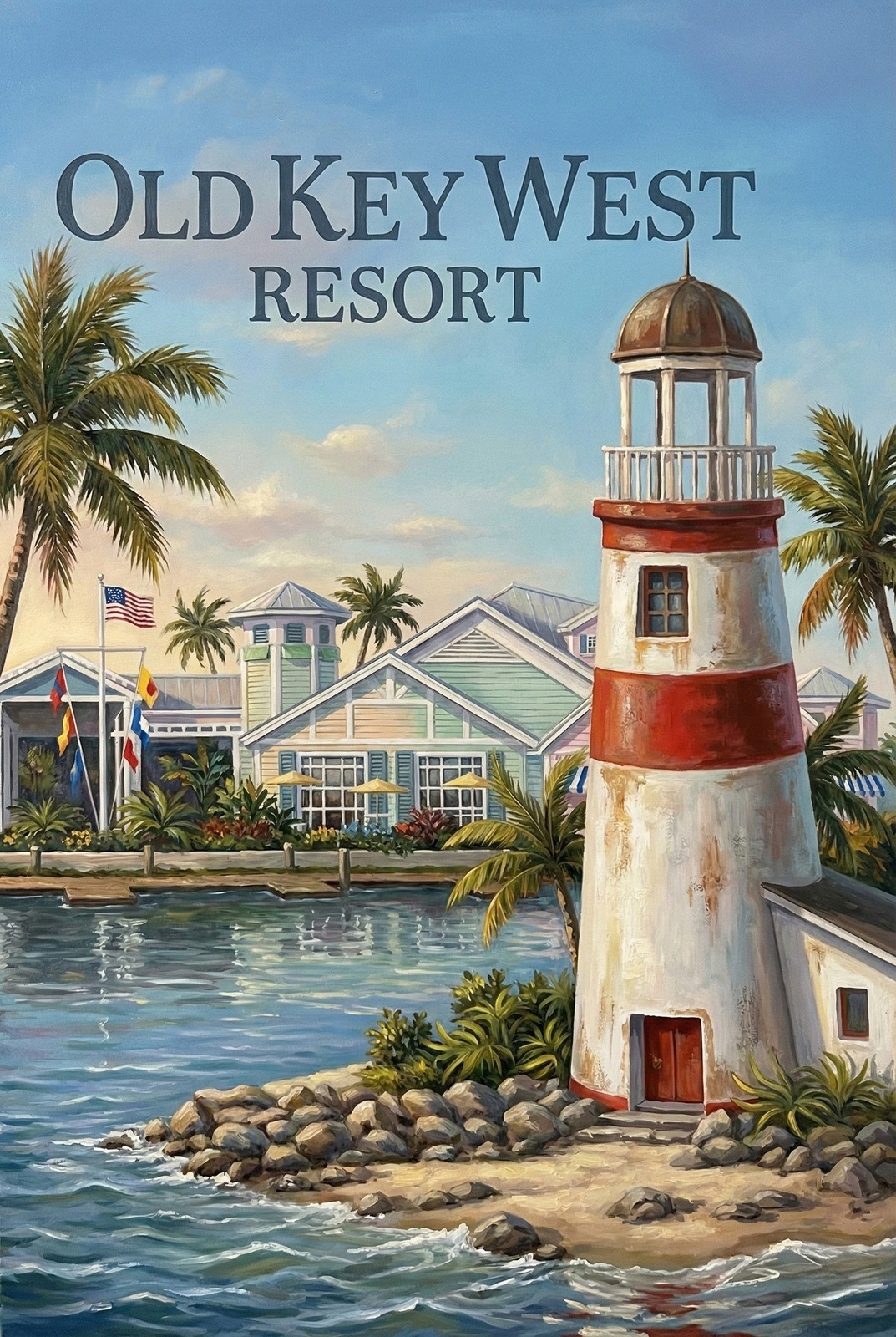 Disney Old Key West Resort 11×14 Matte Poster Lake Buena Vista Wall Art
