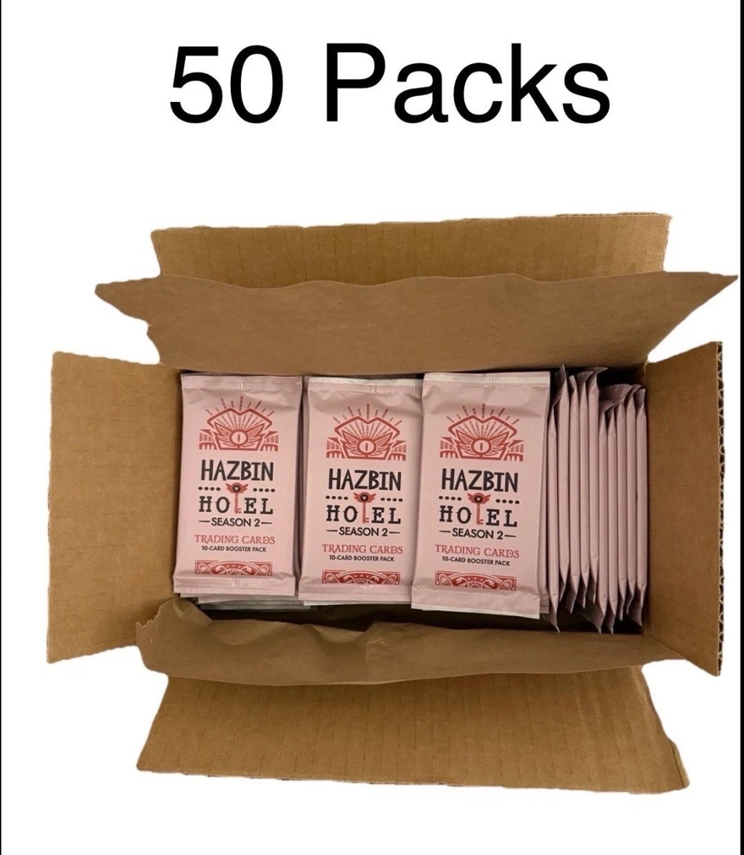 ✅LOT OF 50 HAZBIN HOTEL Season 2 Trading Cards 2nd Edition Booster Pack IN HAND✅