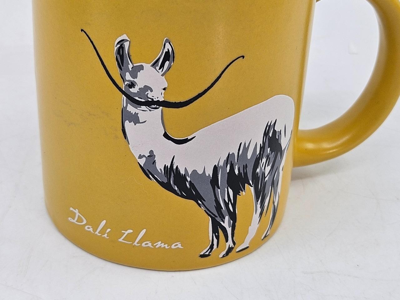 Unemployed Philosopher’s Guild DALI LLAMA Mustache Coffee Mug Pun Funny 2013