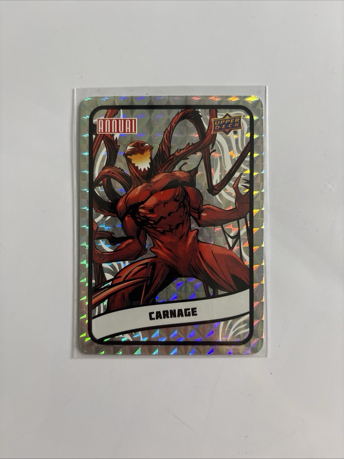 Upper Deck 2024 Marvel Annual Backscatters Insert Carnage Sticker Card B6