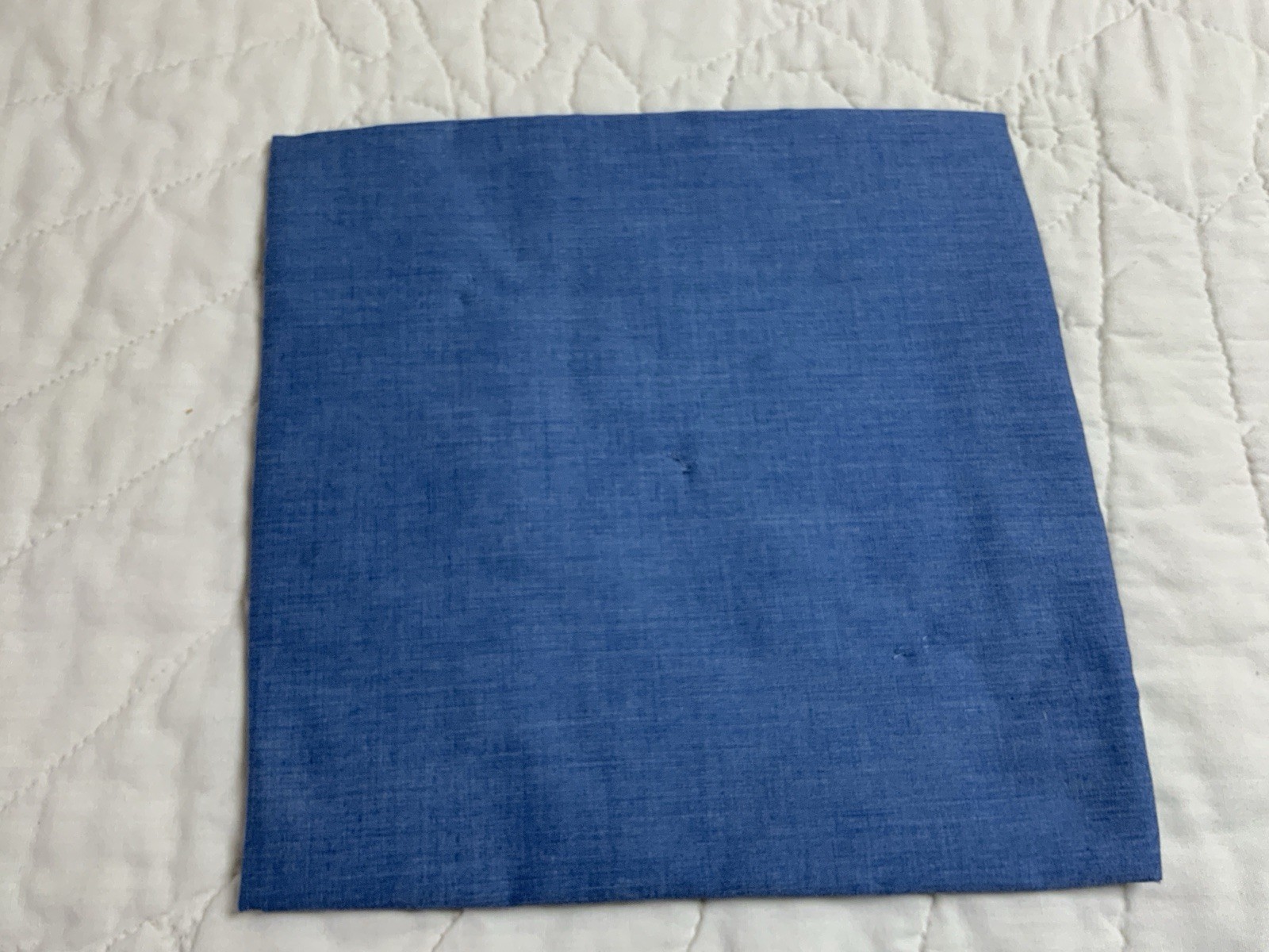 Antique Vintage Patchwork Quilt Table Topper, Four Patch W/ Triangles, Red, Navy