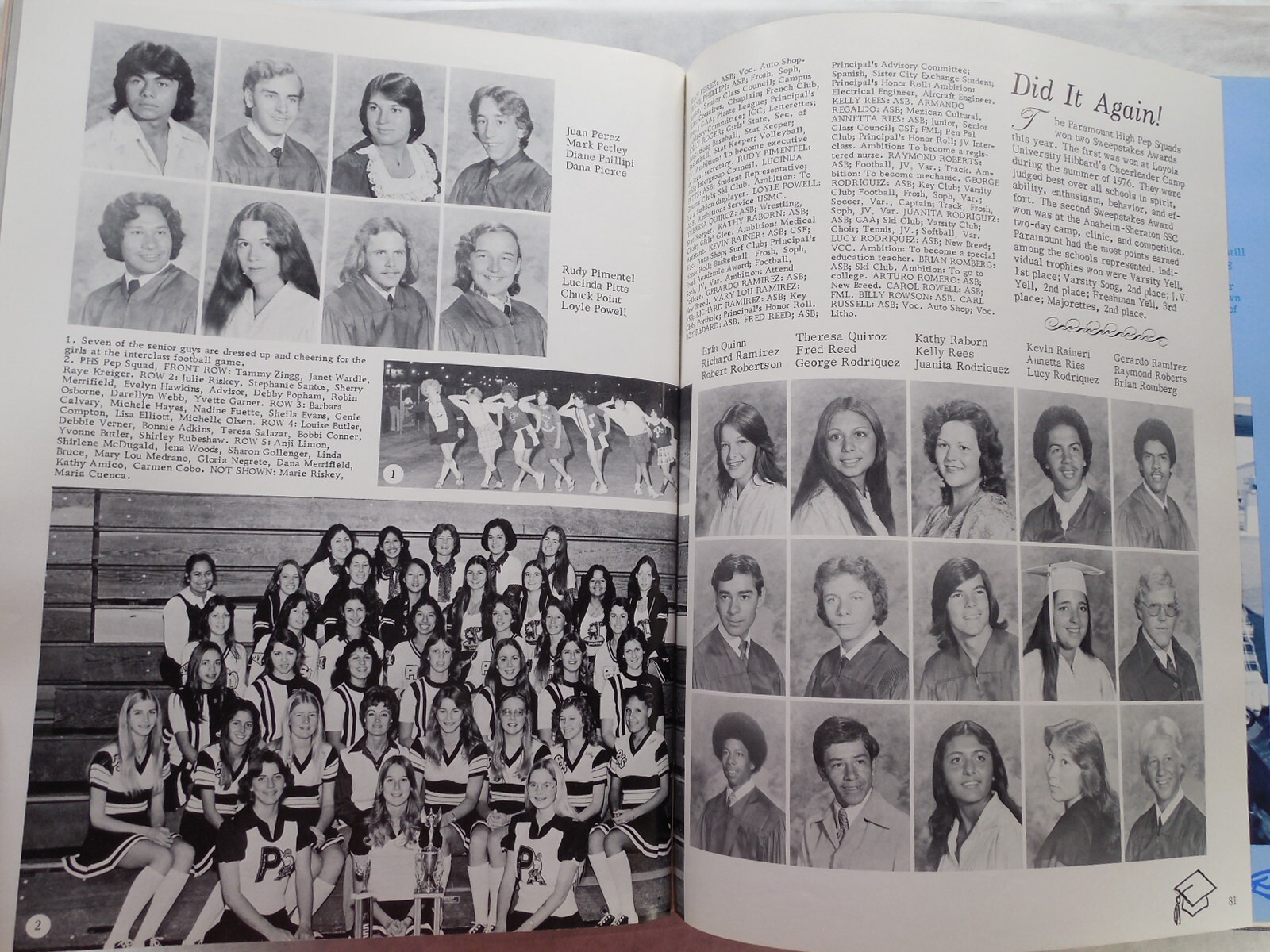 Yearbook, Paramount High School, Paramount California, 1977, Jolly Roger