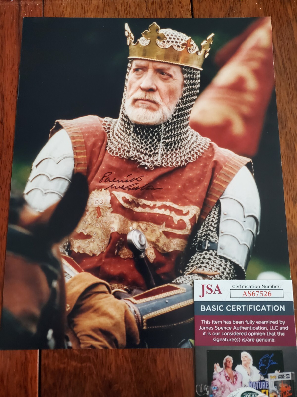 PATRICK MCGOOHAN SIGNED AUTOGRAPHED COLOR PHOTO BRAVEHEART JSA COA JAMES SPENCE