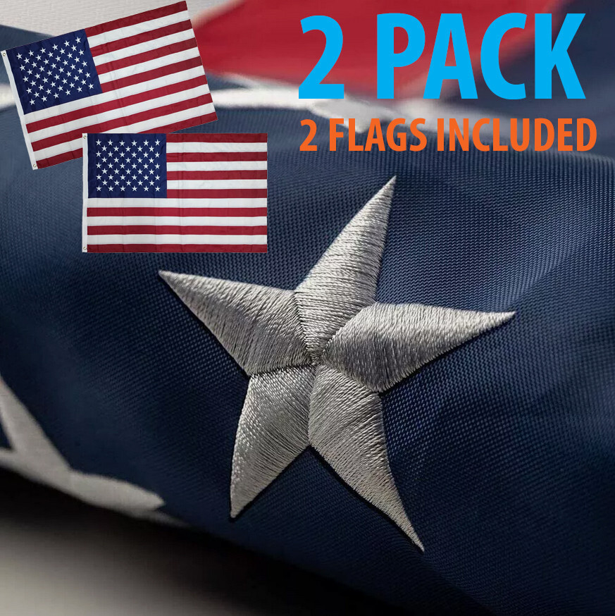US American Flag 3×5 Quality Made USA Flag Embroidered United States Flag