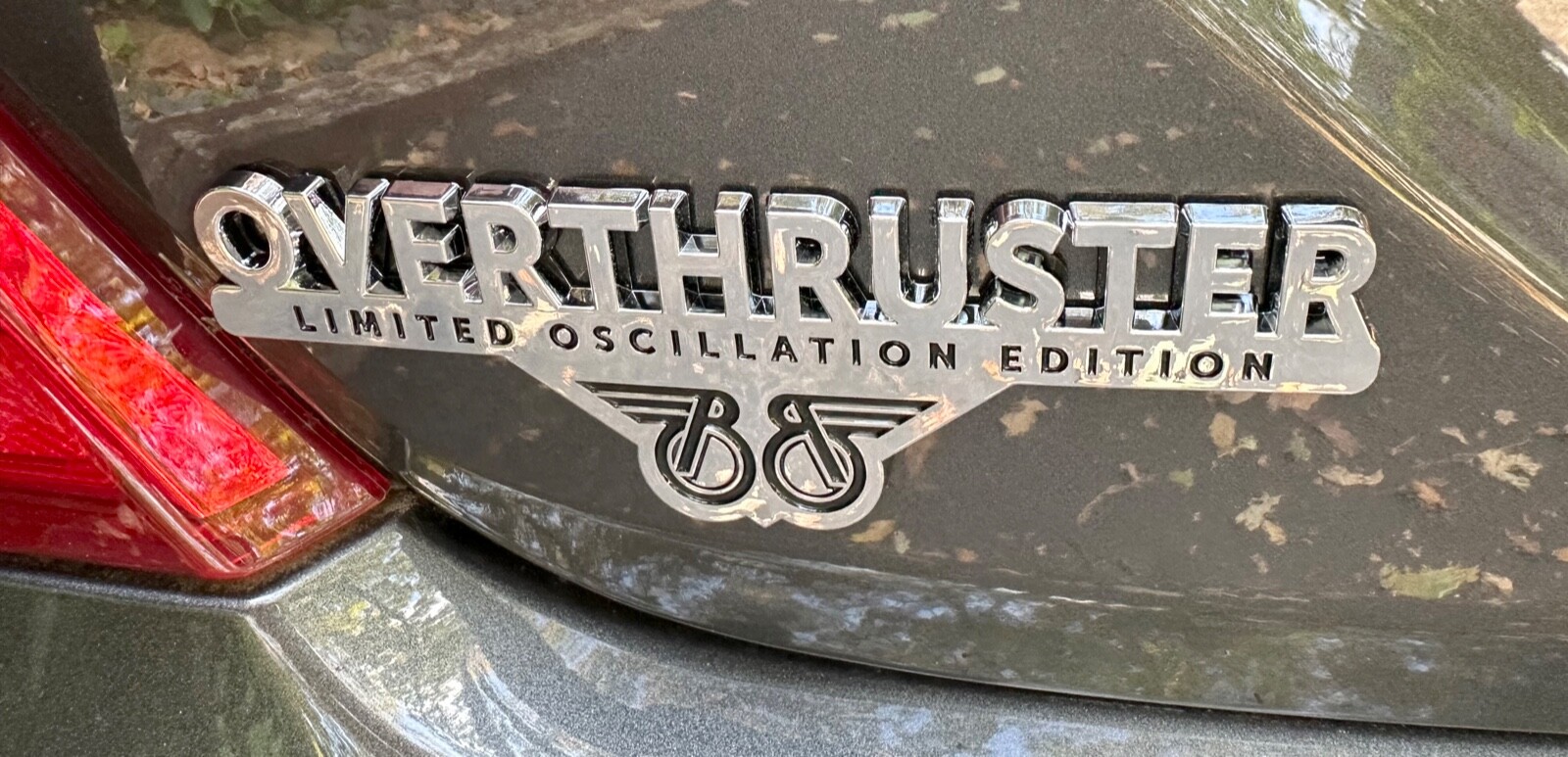 Buckaroo Banzai Oscillation Overthruster Car Auto Emblem ** Perfect Gift **