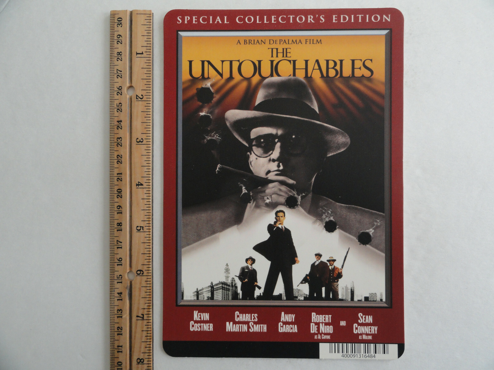 THE UNTOUCHABLES – BLOCKBUSTER VIDEO BACKER CARD 5″X8″ NO MOVIE