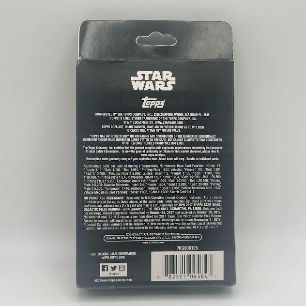 🚀2017 Topps Star Wars Galactic Files Reborn EXCLUSIVE SEALED Hanger Box 🚀