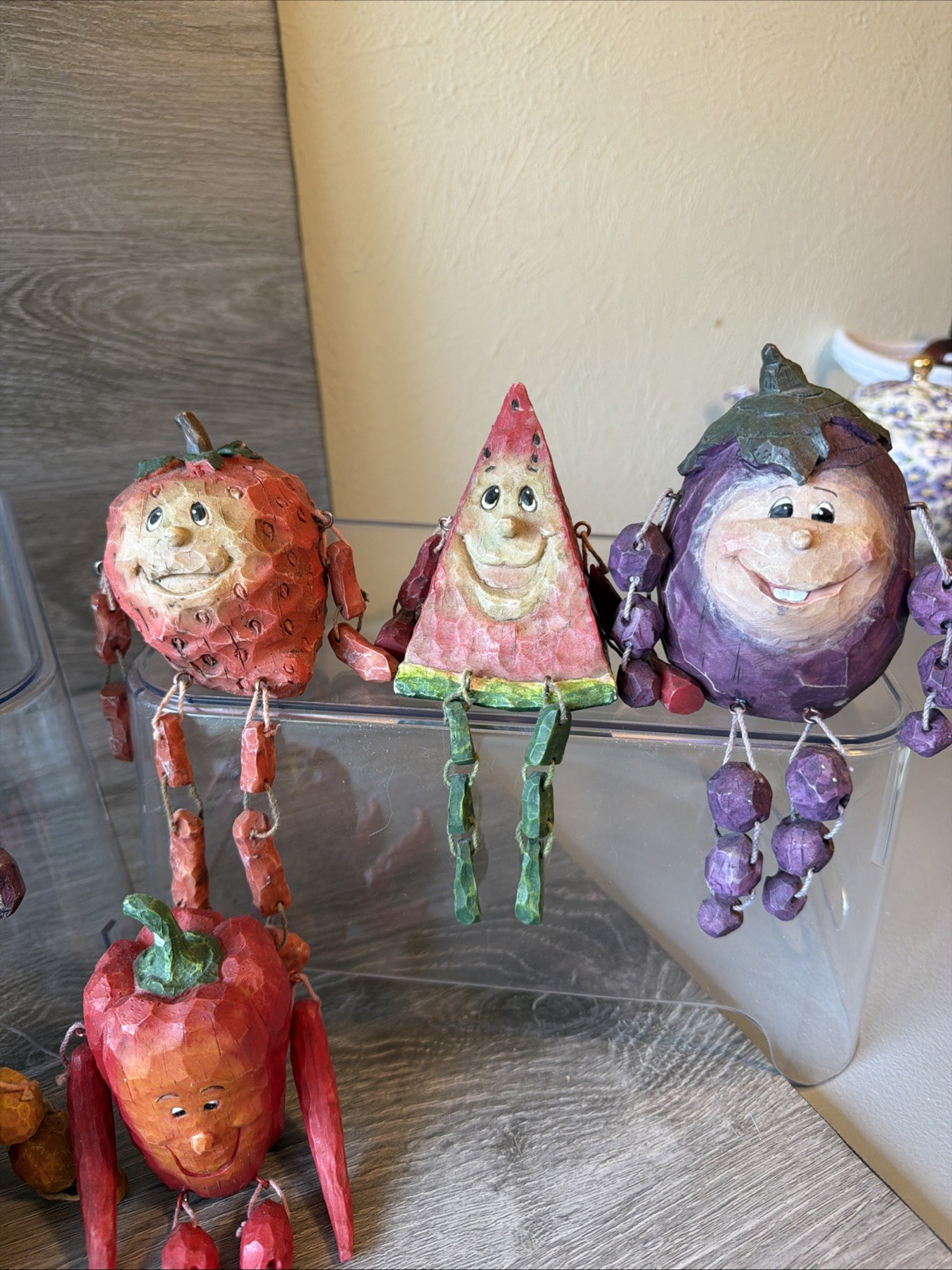 Vintage Anthropomorphic Fruit & Vegetable Shelf Sitters LOT of 15 Different VG++