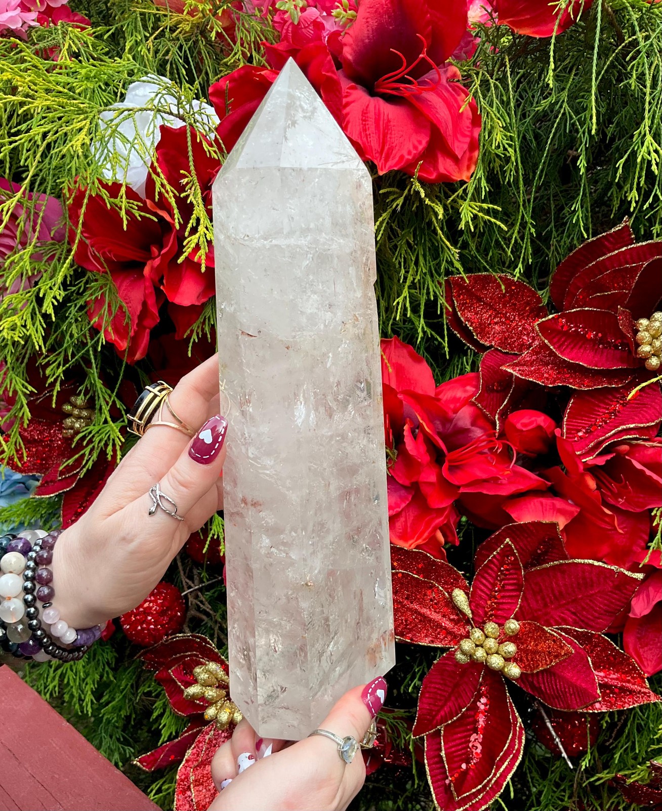 Clear Quartz Crystal Generator ~ Large 5 lb. 11 oz. ~ 11″ Tall ~ Stunning Natur