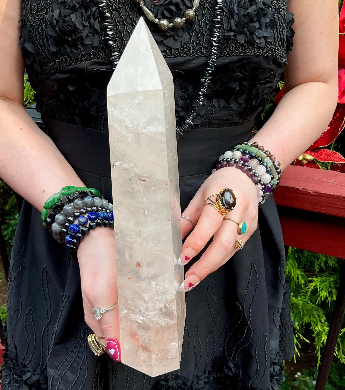 Clear Quartz Crystal Generator ~ Large 5 lb. 11 oz. ~ 11″ Tall ~ Stunning Natur