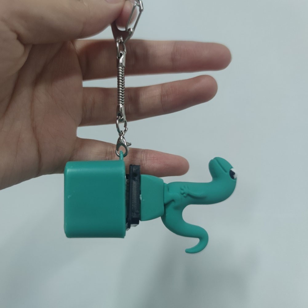 Lizard Button Keychain Sound Fidget Toy, Fun Keychain with Light Stress Relief