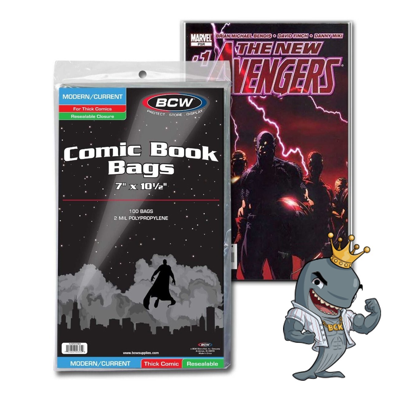 BCW Current/Modern Comic Resealable/Thick Book Bags 100ct Pack FREE SHIP
